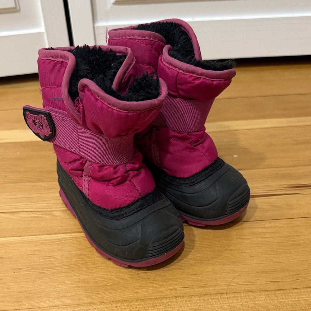 Kamik Kids Snow Boots - Pink and Black